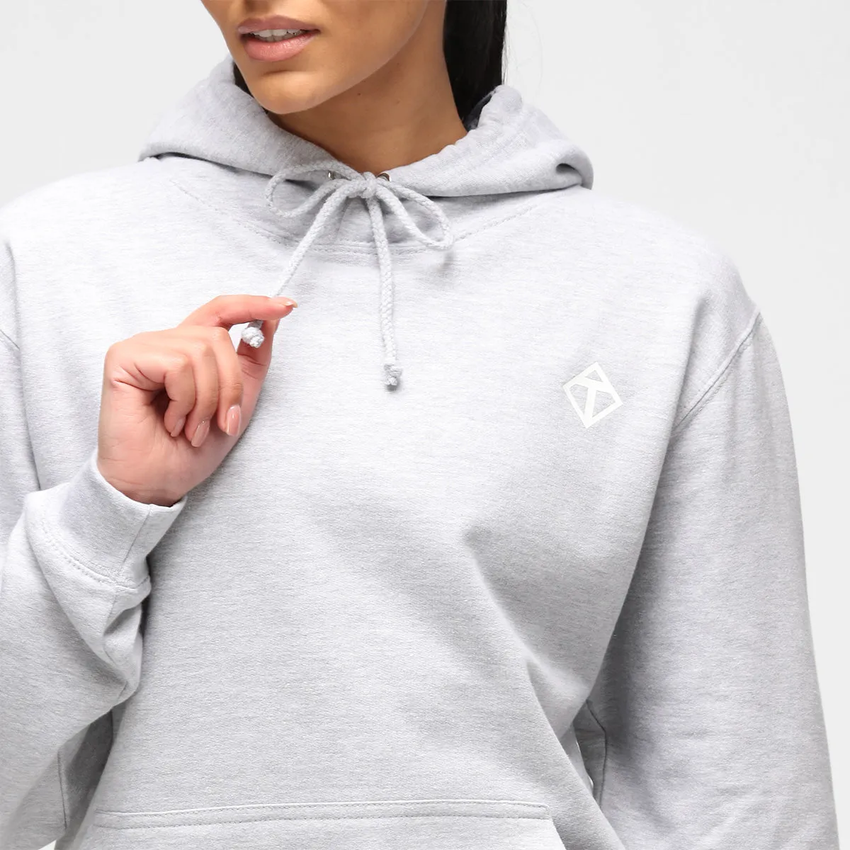 Heather Grey Diamond Hoodie