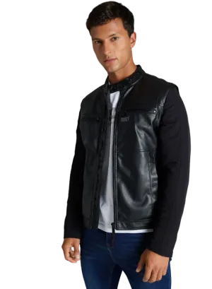 JJO PU BIKER JACKET WITH DETACH