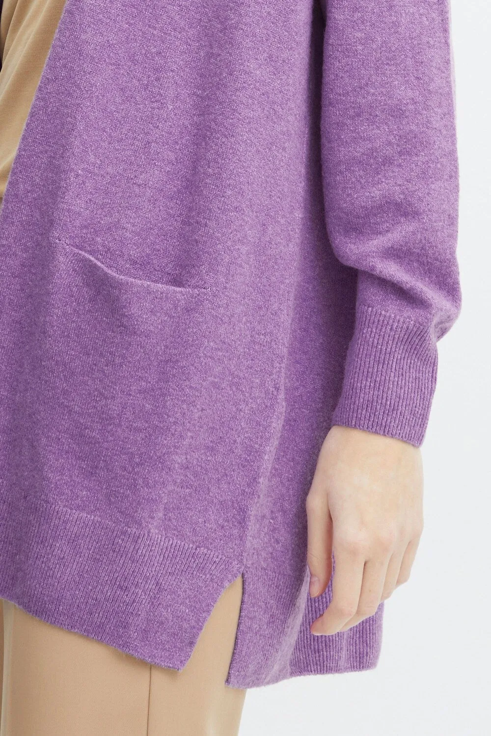 Knitted cardigan Ichi, purple