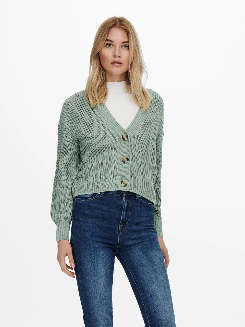 Knitted cardigan ONLY Carol, mint