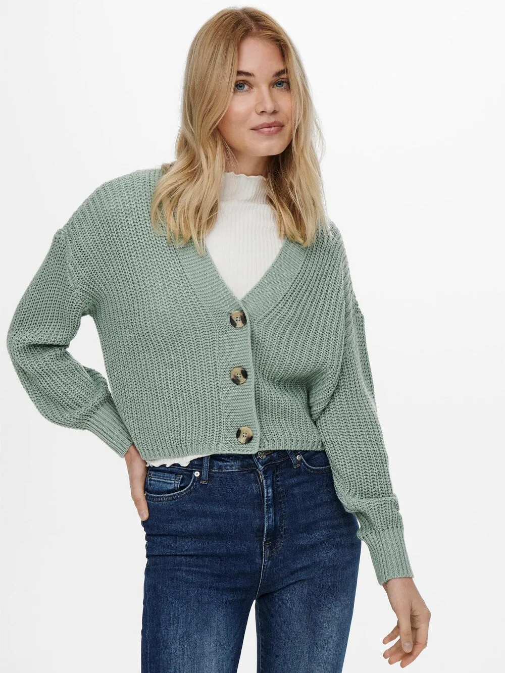 Knitted cardigan ONLY Carol, mint