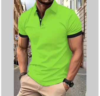 Men's Casual Polo Shirts Short Sleeve Business Shirt Summer