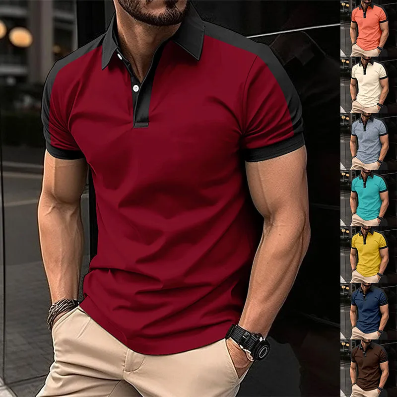 Men's Casual Polo Shirts Short Sleeve Business Shirt Summer