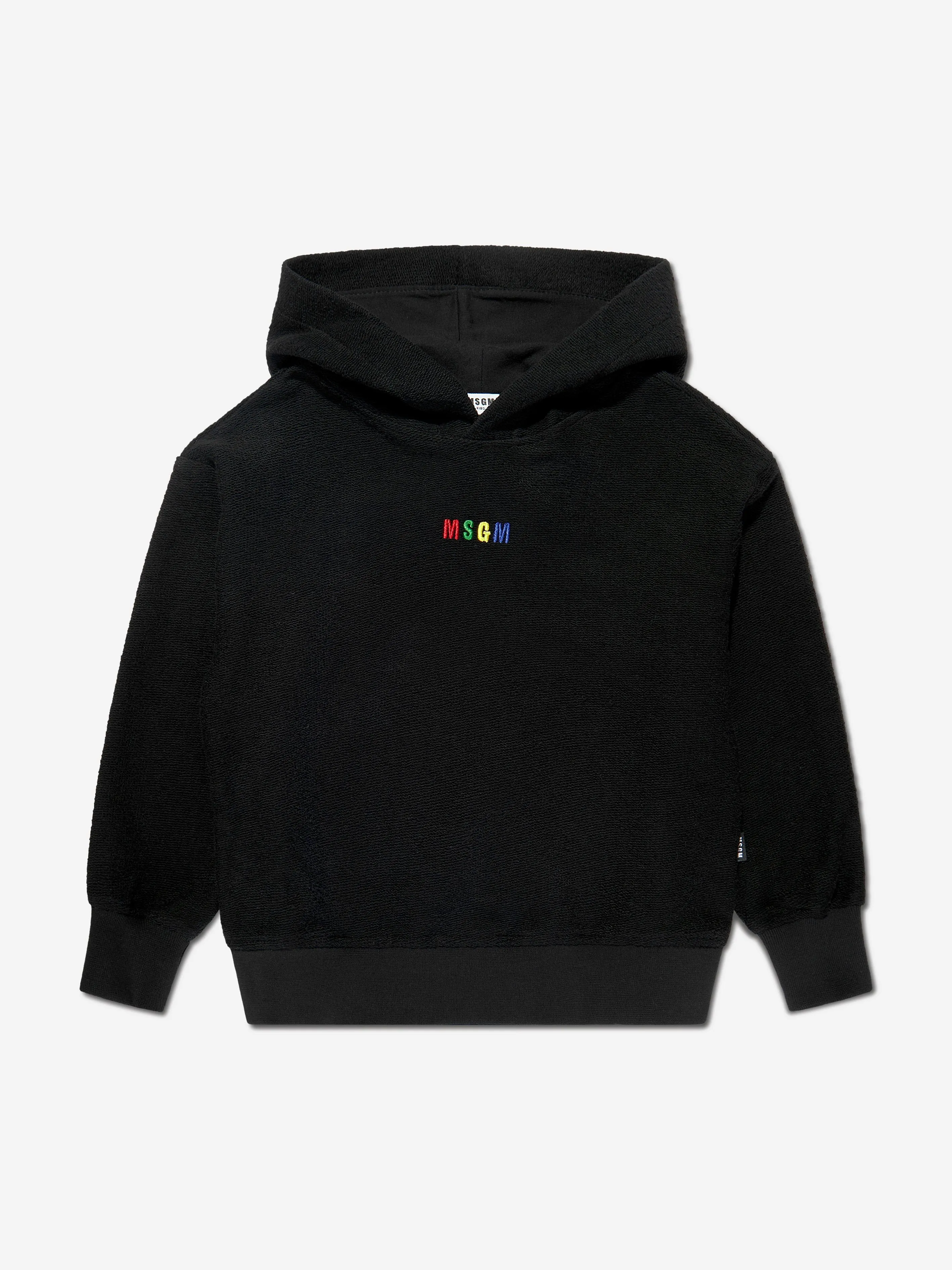 MSGM Kids Logo Hoodie in Black