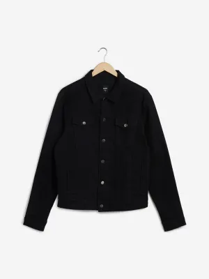 Nuon Black Slim-Fit Denim Jacket