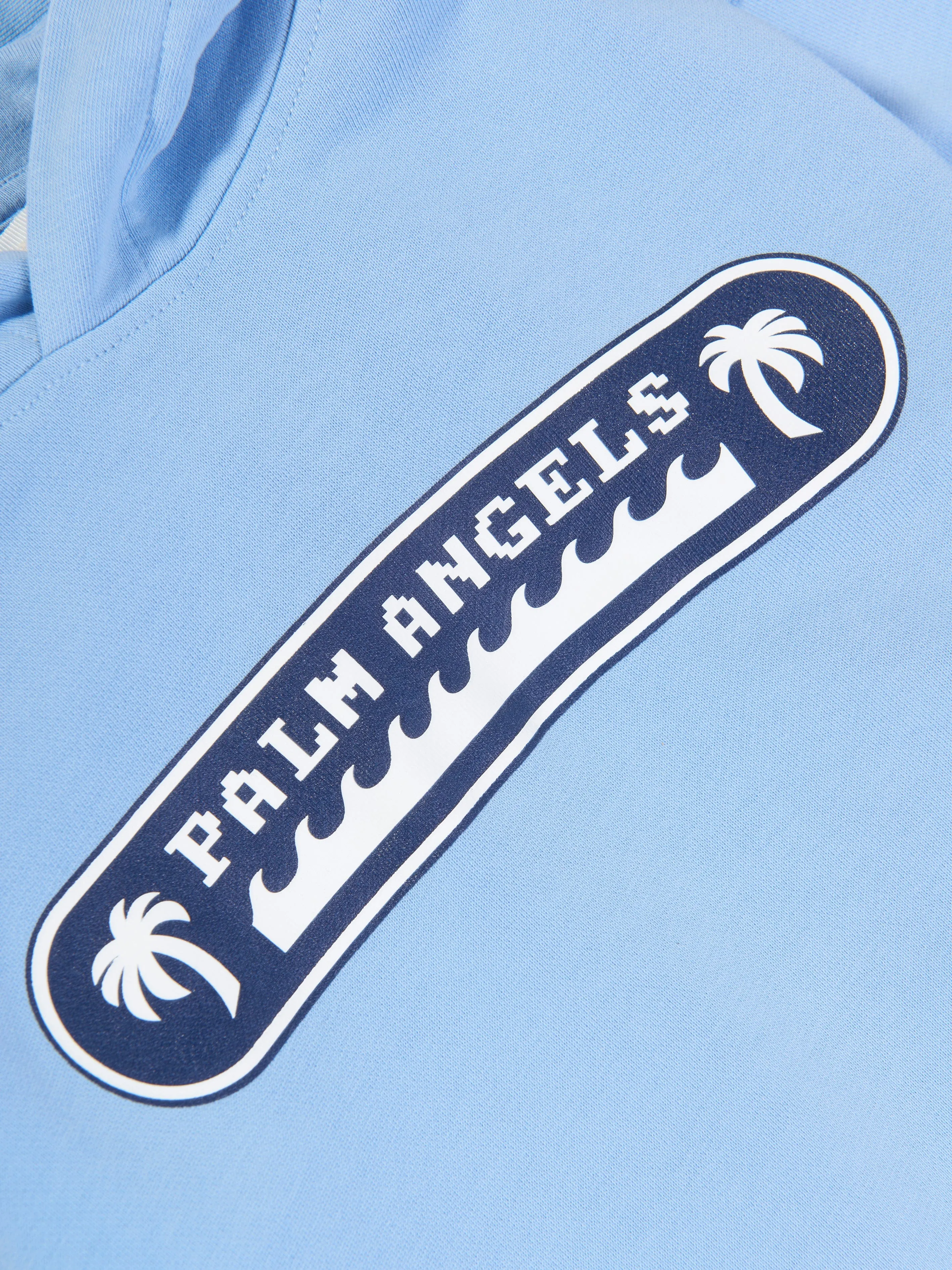 Palm Angels Boys Palm Waves Hoodie in Blue