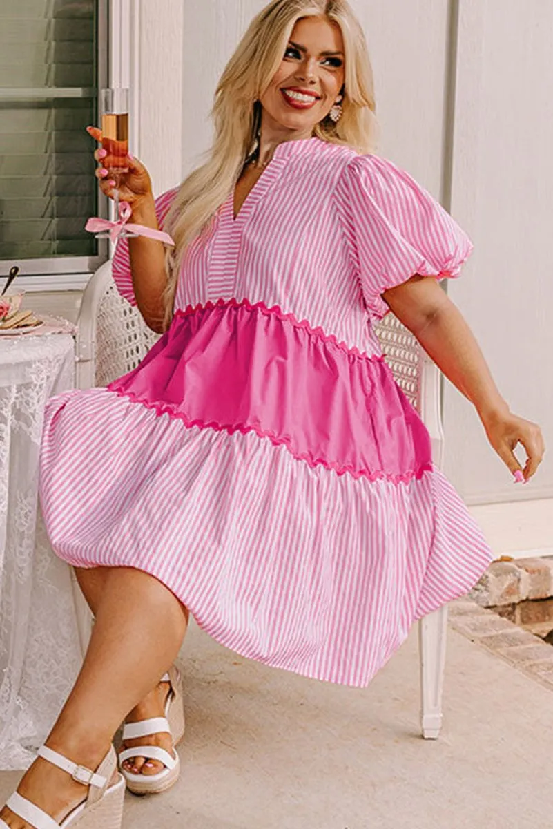 Plus Size Shades of Pink Dress