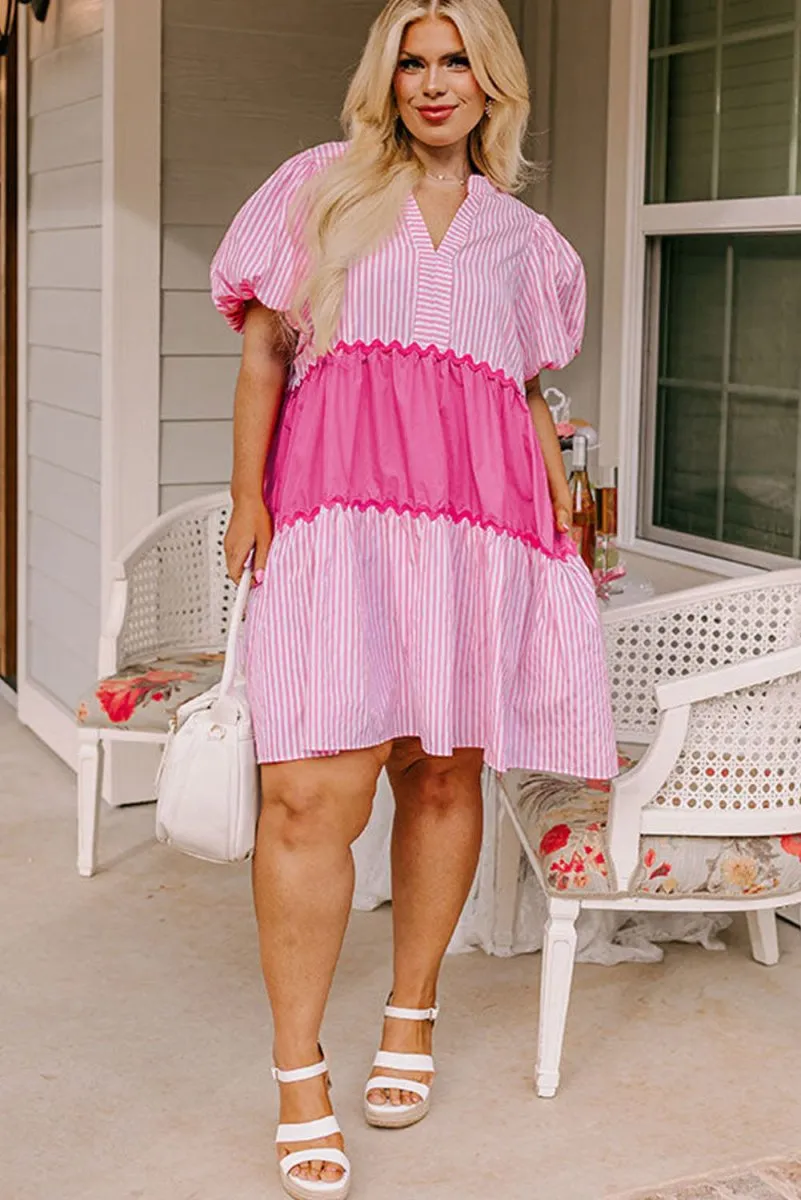 Plus Size Shades of Pink Dress