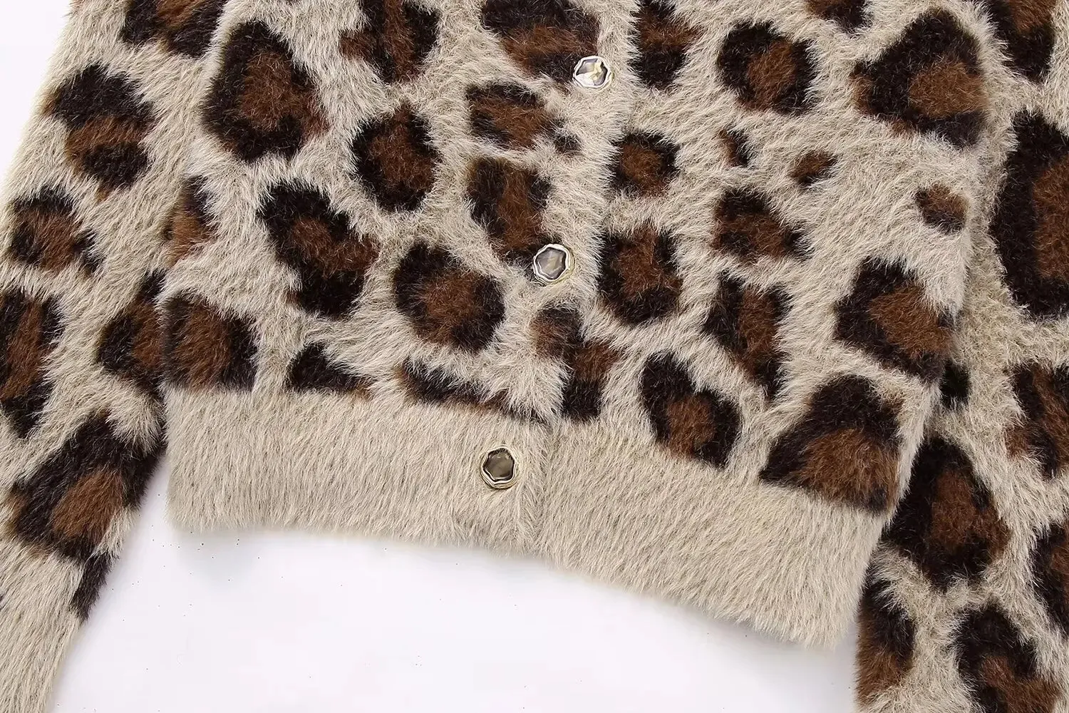 Pre Order:  Leopard Knitted Loose Cardigan