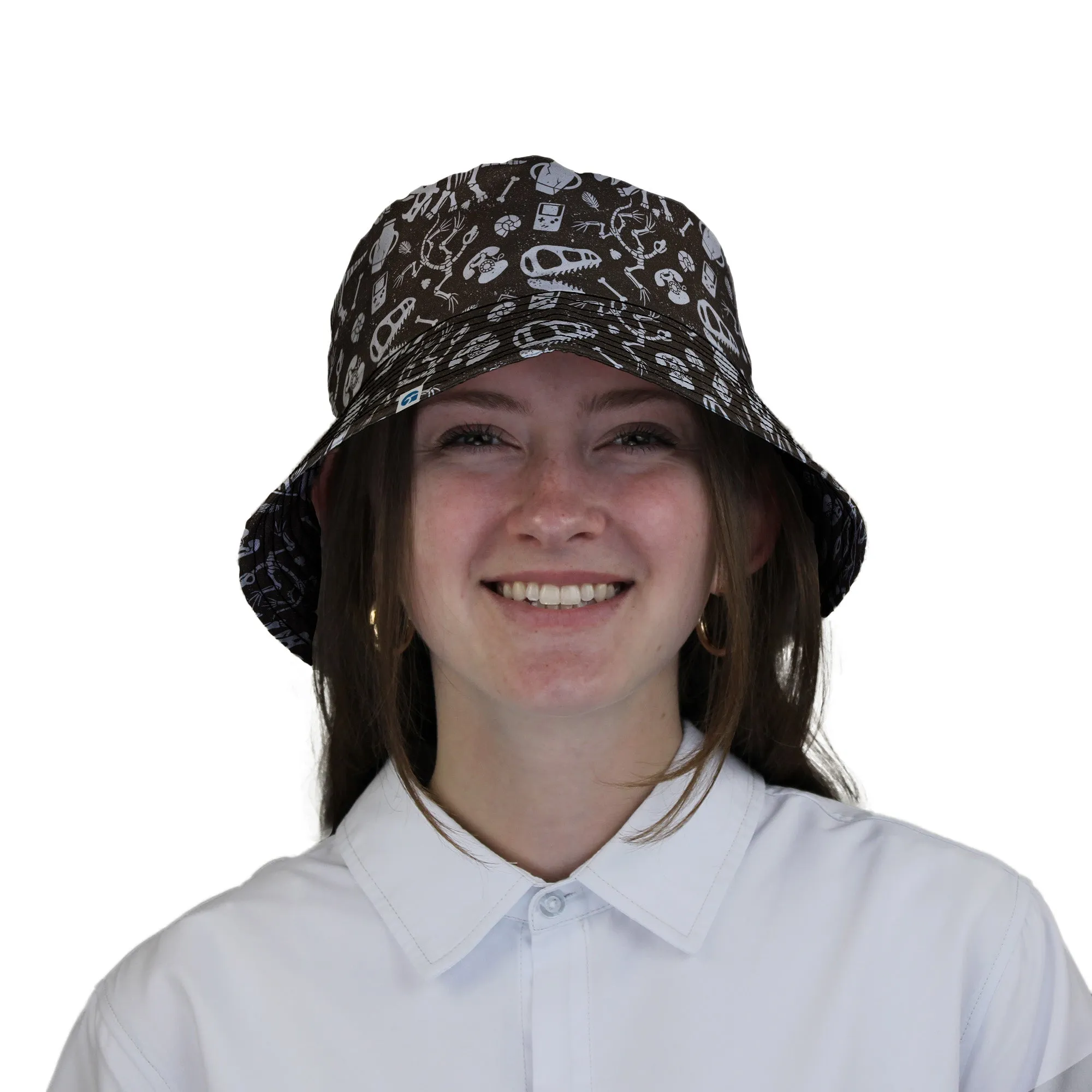 Retro Fossils and Dinosaurs Bucket Hat