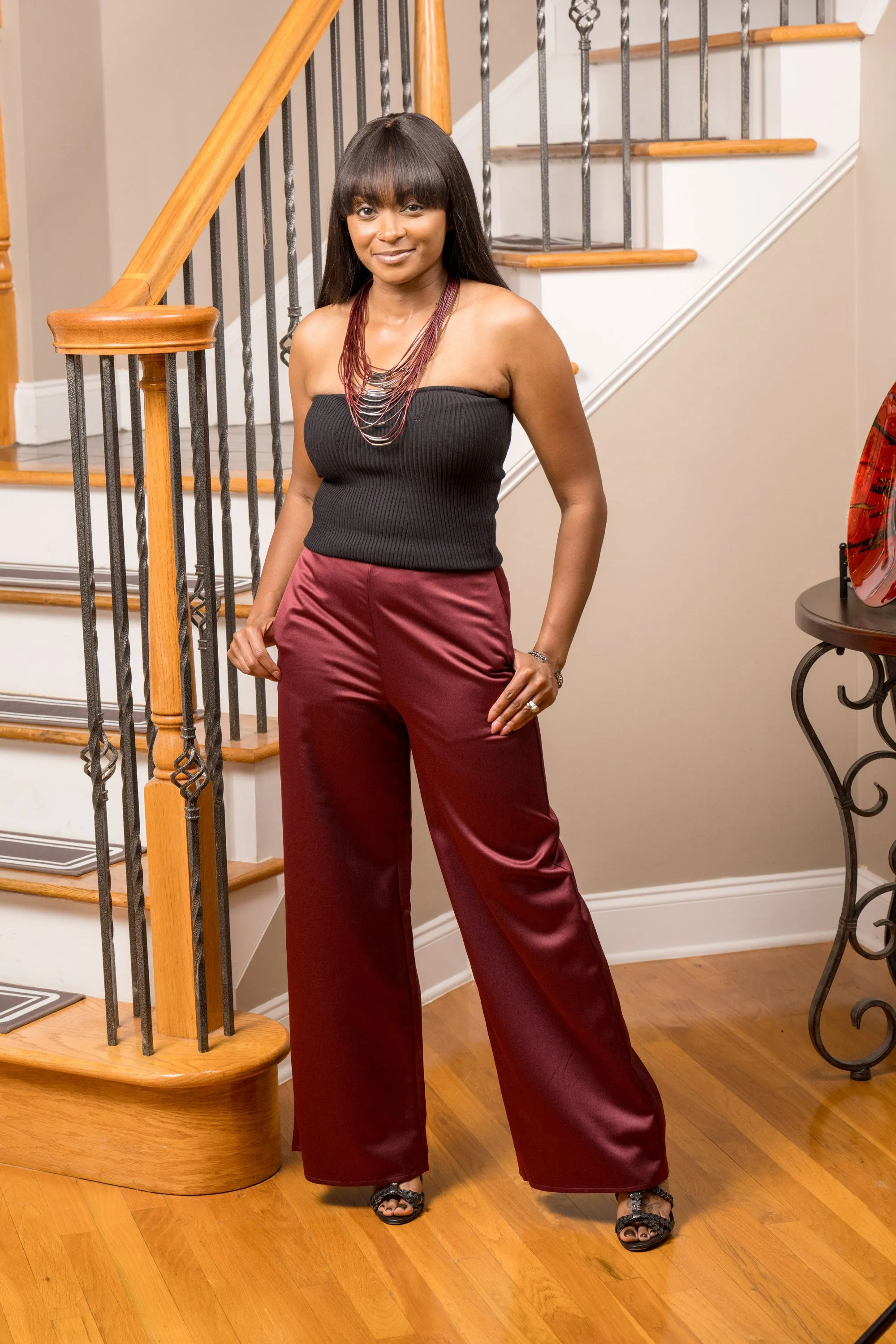 Rosewood Satin Pants