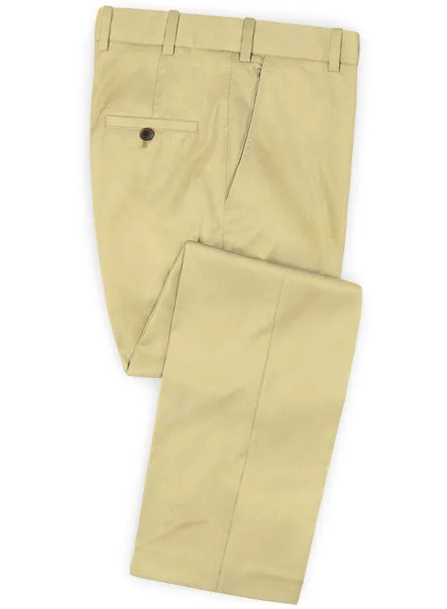 Scabal Pearl Khaki Wool Pants