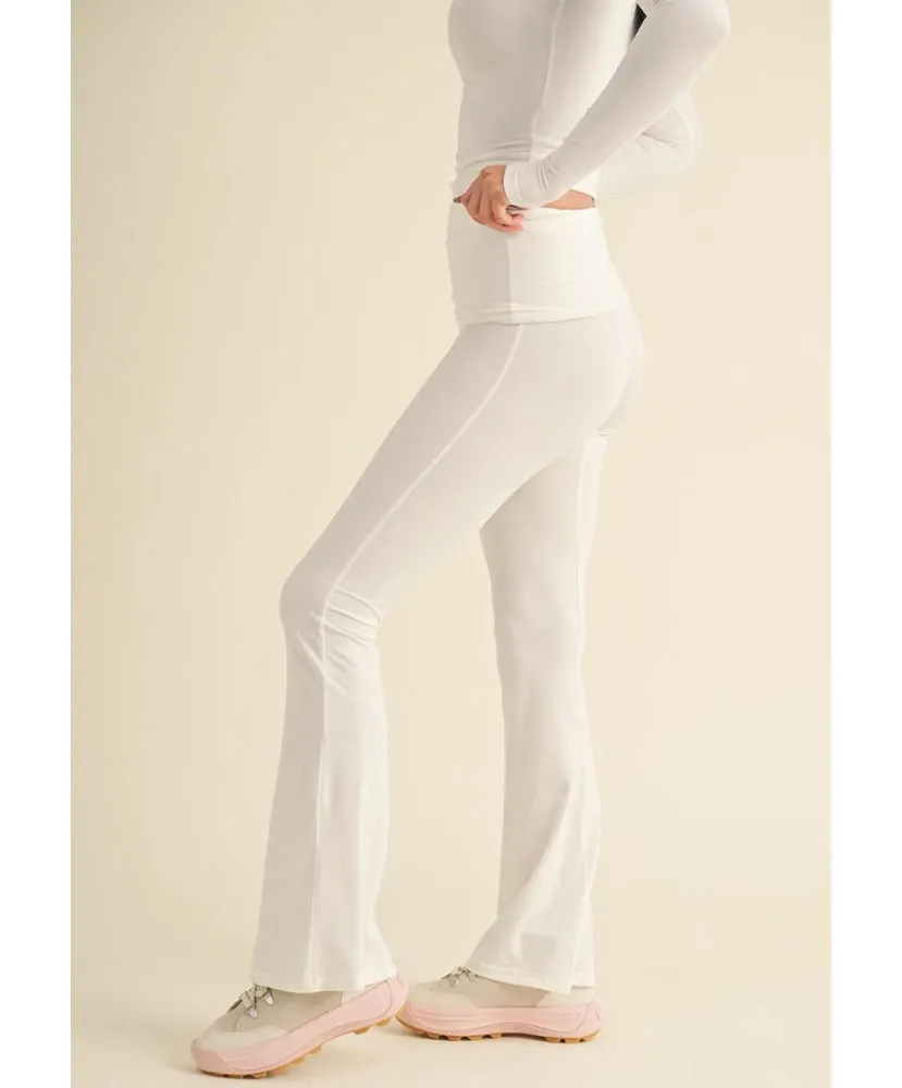 Scarlett Soft Knit Foldover Flare Pants