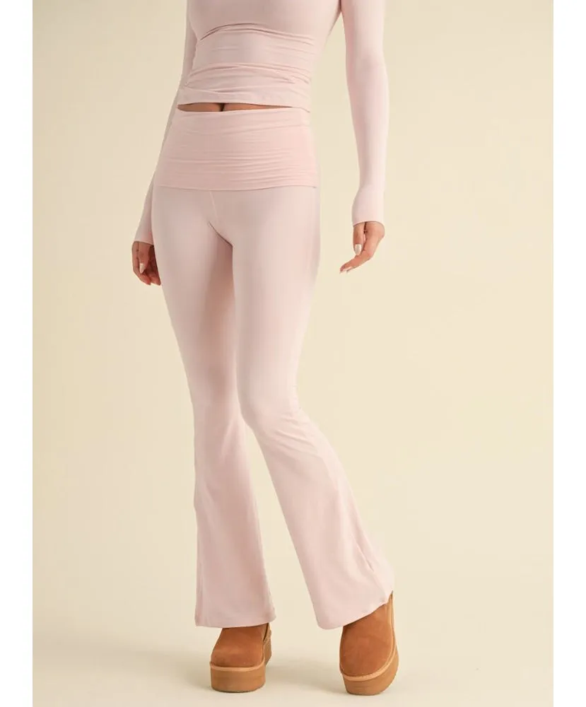 Scarlett Soft Knit Foldover Flare Pants