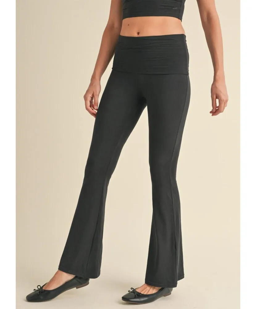 Scarlett Soft Knit Foldover Flare Pants