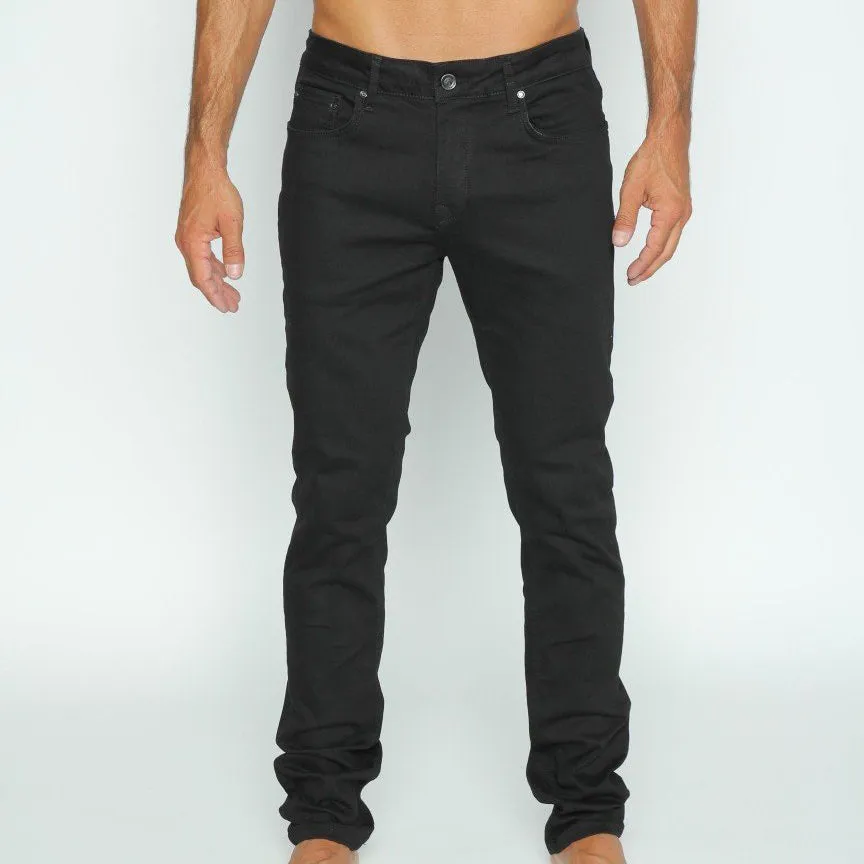 Slim Fit Stretch Black Denim Jeans #EIG-36