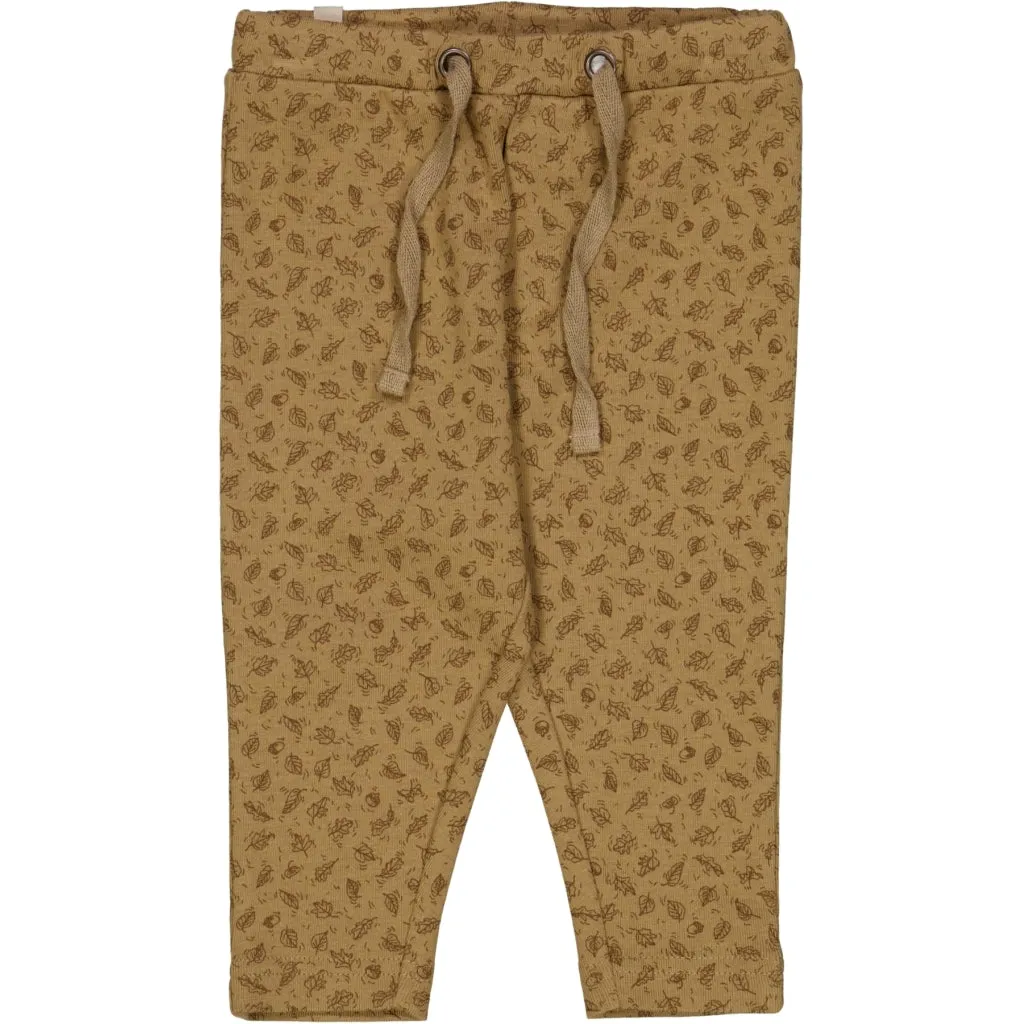 Soft Pants Manfred - khaki leaves