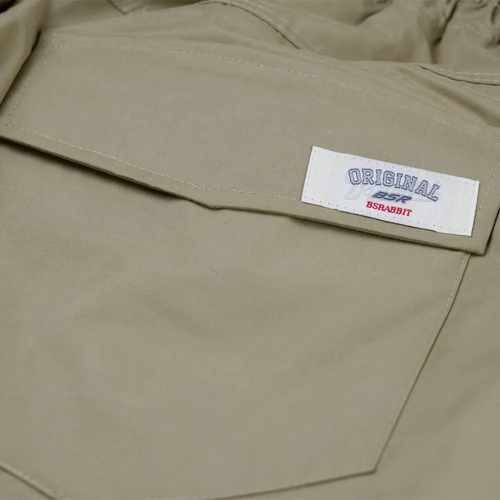 SOFT PEACH SUPER WIDE VENTILATION PANTS KHAKI