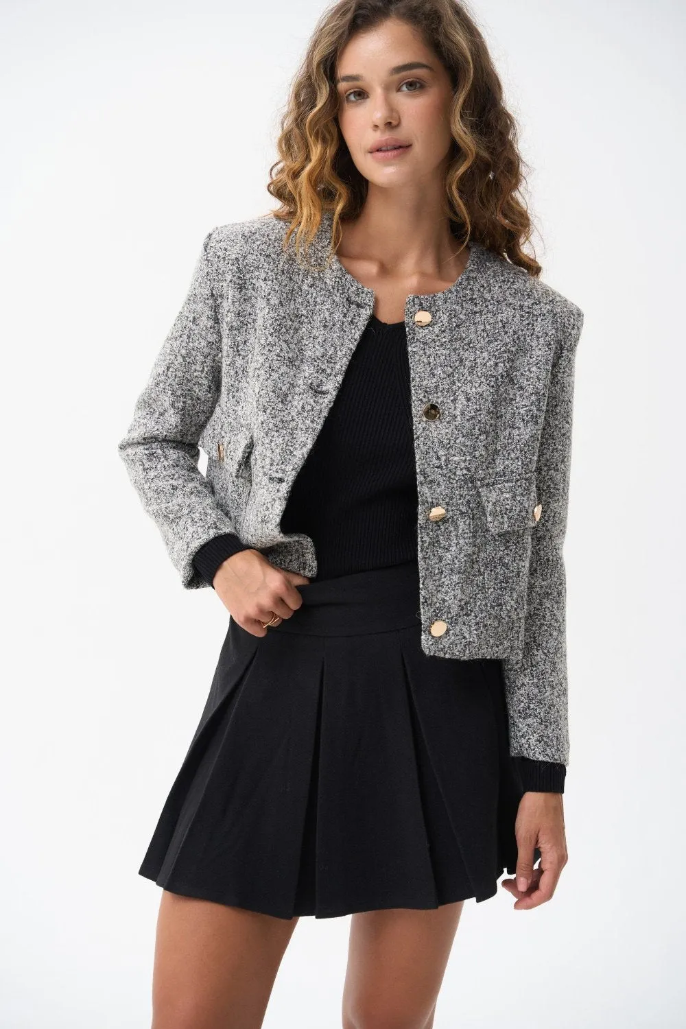 Soft Short Jacket with Pockets