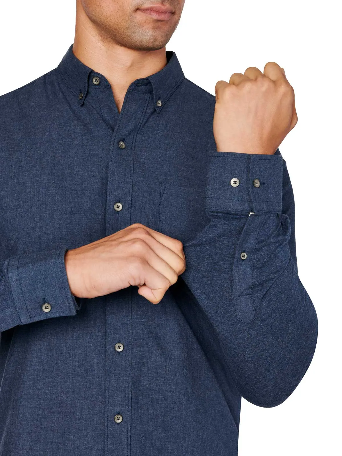 Solid Heather Reworked Long Sleeve Shirt