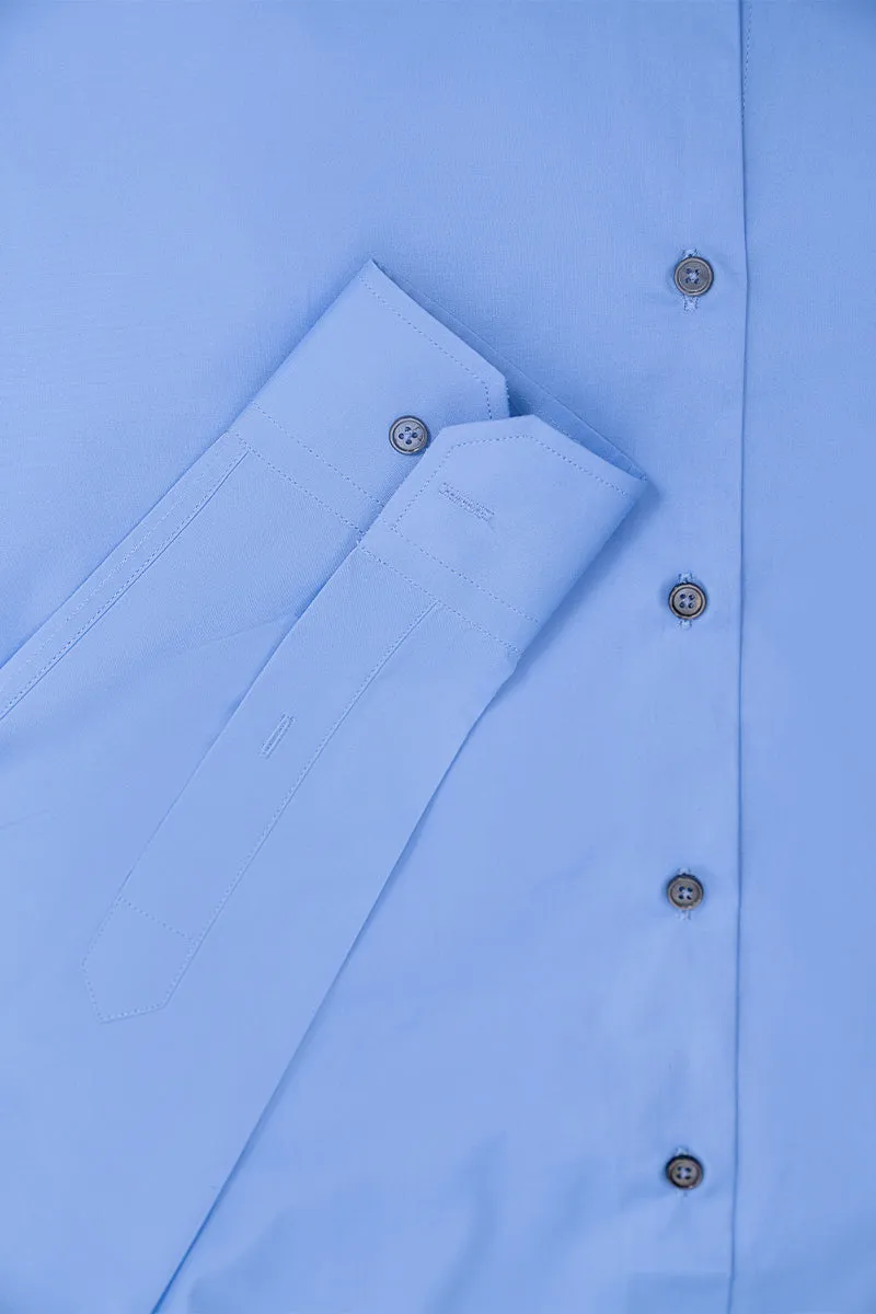 TAILORED FIT BLUE FORMAL SHIRT