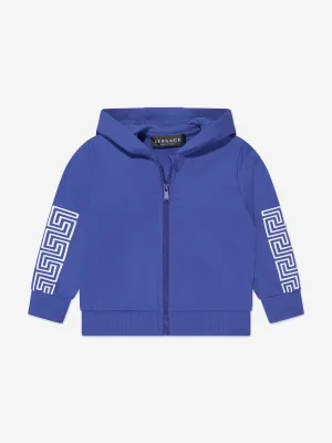 Versace Baby Boys La Greca Zip Up Top in Blue