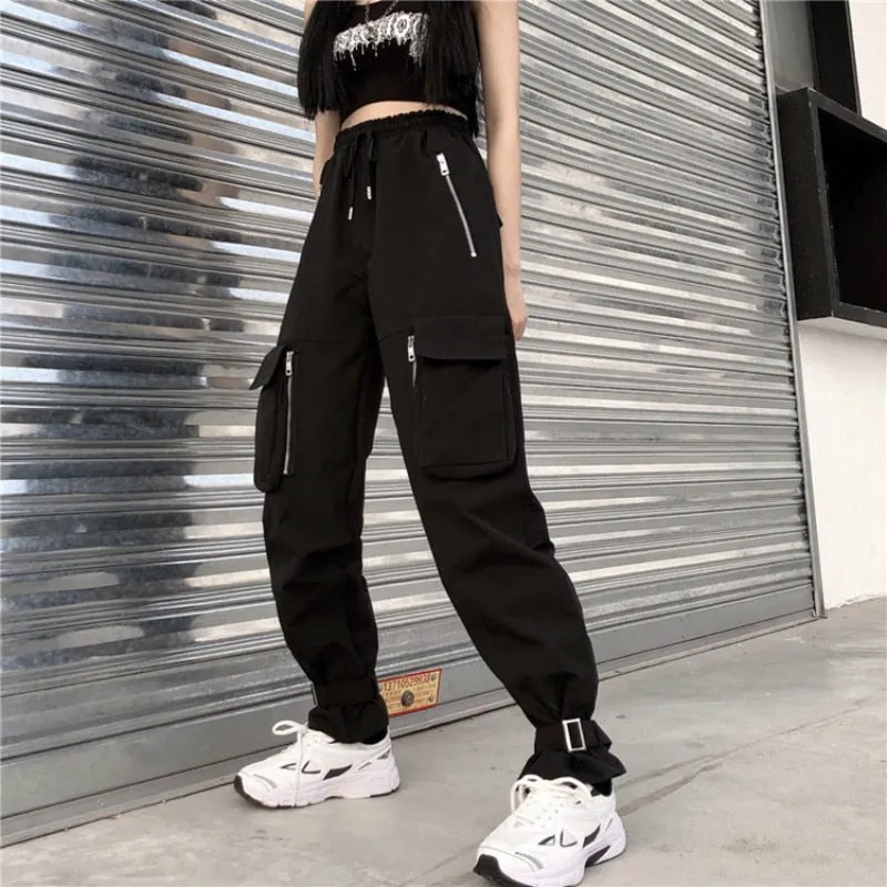 Women's Cargo Pants With Zipper Pockets