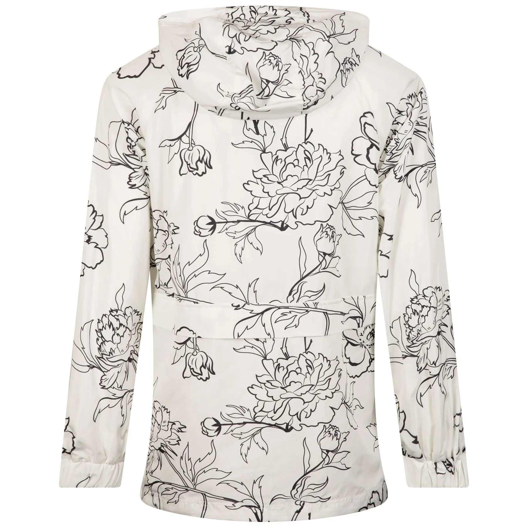 Womens Printed Windbreaker White Floral - AW23