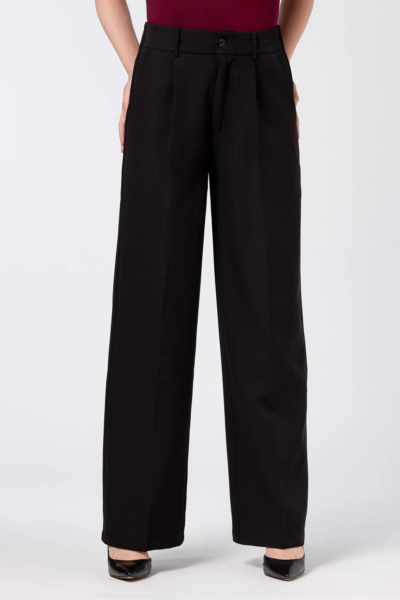 Woven Wide Leg Trouser